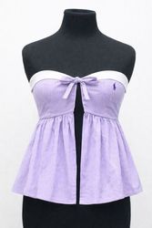 CR1410 Upcycled Ralph Lauren Bow-Front Babydoll To..