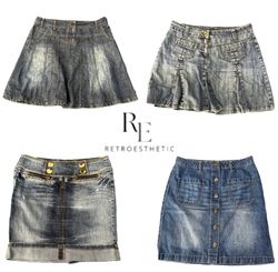 Y2K NYC IT GIRL DENIM MINI SKIRTS RE-3589