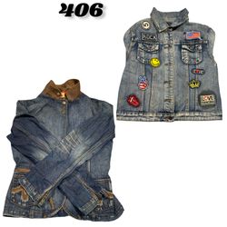 Y2k Style Denim Jacket (brands) Silver , Chiole , ..