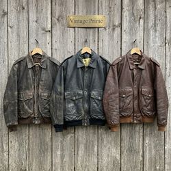 Vintage Flight A2 Style Leather Jackets