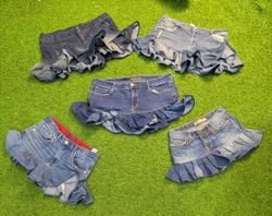 8019 - Upcycled Mini Denim Skirts