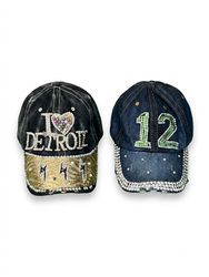 (FV-2028) Y2K Baseball Beaded Details Hats