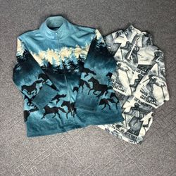 Fleece Jackets with Aztec and Floral Prints (CV 38..