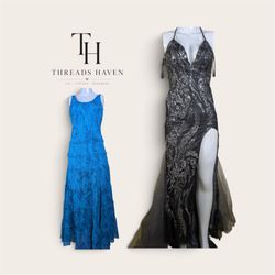 THB00034 Y2K Embroidery Party & Maxi Dress – Vinta..