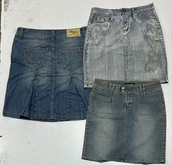 Saia Midi de Jeans Y2K (1391)