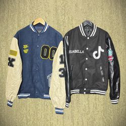 Baseball Wool and Leather Jacket(FNC:18)