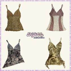 Y2K Upcycled cami tops