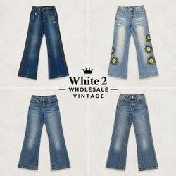 Y2K Vintage Flared Denim Jeans Bundle – Retro Low ..