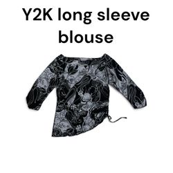 Y2K long sleeve blouse