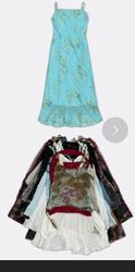 Dresses Floral Pattern Ruffle Hem Spaghetti Strap