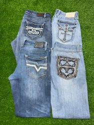 Y2K embroidered Mens Staright/Baggy Jeans