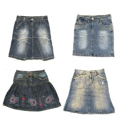 Y2K Women Denim Mini Skirts RE-3878