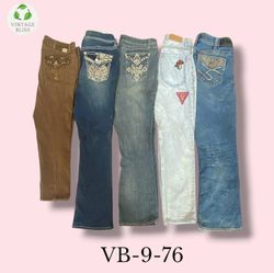 Y2K Vintage Flare Embroidered Jeans Wholesale Bund..