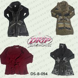 Y2K Vintage Cardigan Sweater – Cute Retro Button-U..