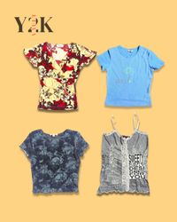Y2K Retro Baby Tee & Cami Top Bundle (Yv-836)