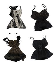 Y2K Black Sequin Embellished Cami Tops-ST-211