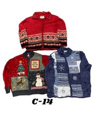 Lot de cardigans de vacances vintage (10 pièces) -..