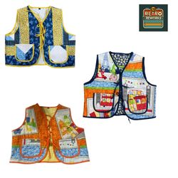 Upcycled Front Tie Quilt Gilet