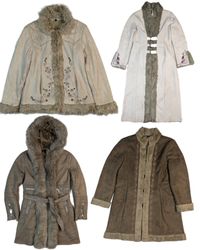 Retro-Afghan- und Wildleder-Winteroberbekleidung (..