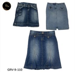Women’s Vintage Denim Midi Skirt – Classic Y2K Loo..