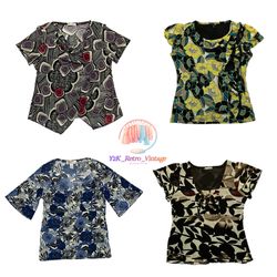 Y2K Mesh & Floral Tops (176)