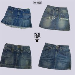 Y2K IT Girl Denim Midi Skirts (AA-1603)