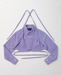 Upcycle Ralph Lauren Cut Out Crop Top (DR-09)