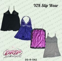 Y2K Strappy Mini Slip Dress (DS-9-062)