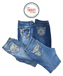 LX596 Y2K Embroidered Jeans