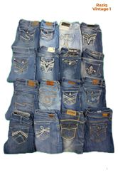 Calças Jeans Bootcut Femininas RV4688 Y2K