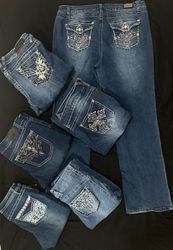 Y2K Embellished Bootcut Jeans B# 595