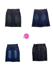 Y2K signature denim midi skirts