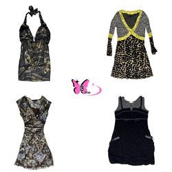 Women's Printed and Embellished Mini Dresses (IB-0..