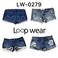 Shorts micro mini en denim Y2K brandés