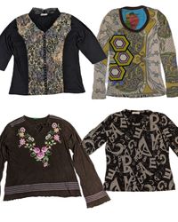 Hauts vintage imprimés Y2K pour femmes (TR-1038)