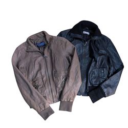 Y2K Leather Jacket – Vintage Leather Bomber Jacket