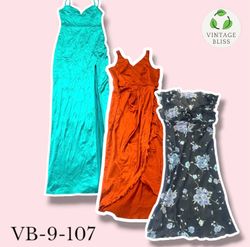 Y2K Vintage Poly Dress Wholesale Bundle – 9 Piece ..