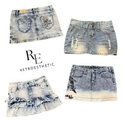 Y2K NYC IT GIRL DENIM MINI SKIRTS RE-3543