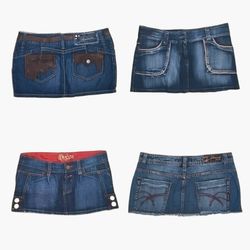 Y2K IT Girl Denim Mini Skirts