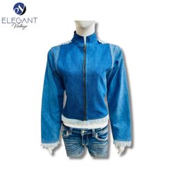 Upcycled Denim Ladies Crop Jackets - EVR0042