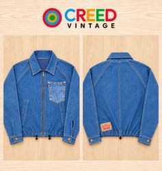 CR2197 UPCYCLED LEVI’S POCKET ZIP-UP DENIM JACKET