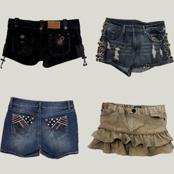 Shorts et jupes en denim Y2K (OFF-56)