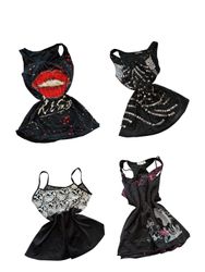 Y2K Black Pink Floral Graphic Camisoles-ST-251