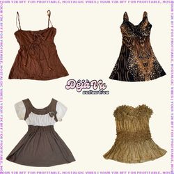 Y2K IT Girl Grunge Cami Tops
