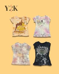 Vintage Y2K Graphic Baby Tees Bundle (Yv-855)
