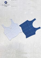UPCYCLED Polo Gingham Check Corset Top - EVR0654