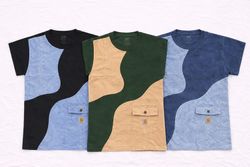 CR2022 Upcycled Denim Wave Pocket Tee