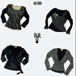 Y2K Vintage Long Sleeves Mix Tops (AA-1388)