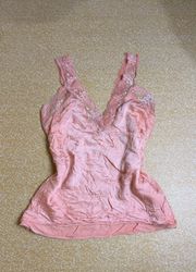 TH362      Y2K Lace Trim Satin Cami | Vintage Silk..