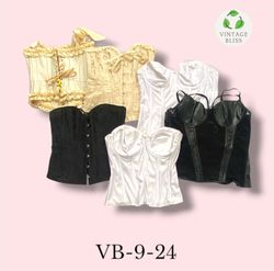 Y2K Vintage Black & White Corset Wholesale Bundle ..